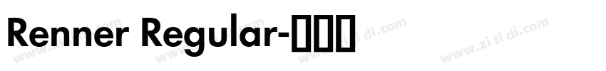 Renner Regular字体转换